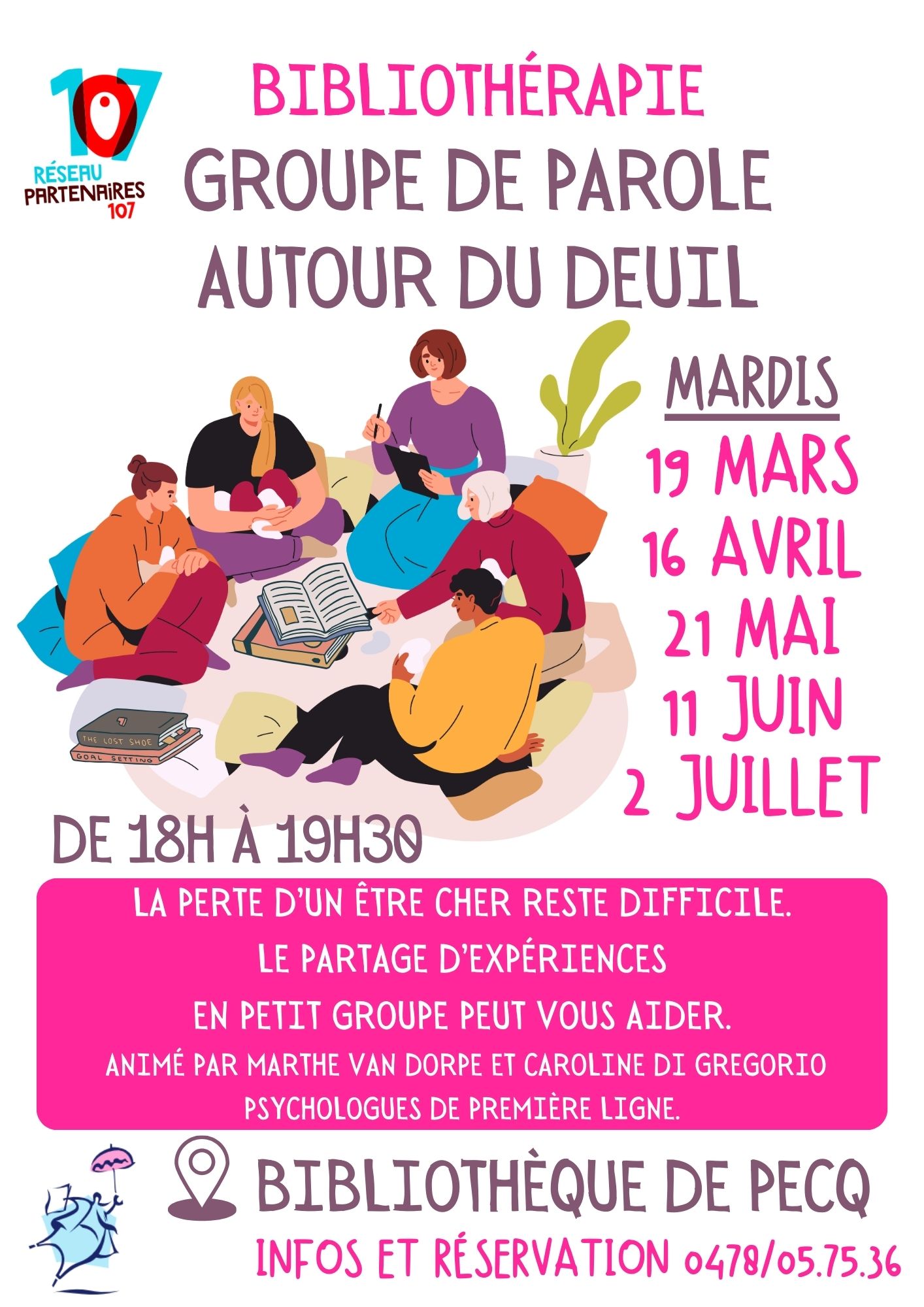 Affiche groupe de parole deuil